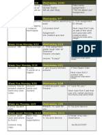 Portfolio 1 Fall Schedule