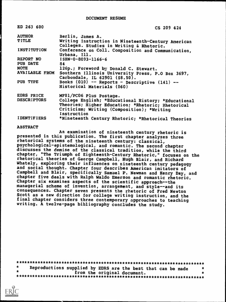 Berlin. Writing Instruction | PDF | Rhetoric | Aristotle