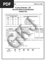 Sem - VI FR 0 FSA (Ratio 0 Intro.) Sample Test