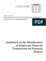 Guidelines On The Identification of Suspicious Financial Transactions For Financial Dealers