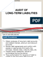 Audit of Long Term Liabilities