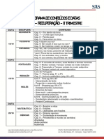 º Ano - Recuperação - Ii: Cronograma de Conteúdos E Datas 6 Trimestre