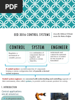 Eed 3016 Control Systems: Assoc - Dr. Güleser K Demir Assist. Dr. Hatice Do Ğan