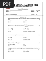 MATHS XI Annual Paper