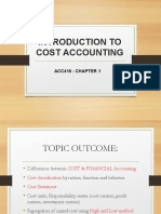 Introduction To Cost Accounting: Acc416: Chapter 1