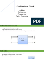 Unit-5: Combinational Circuit: Adders Subtractor Comparator Parity Generator