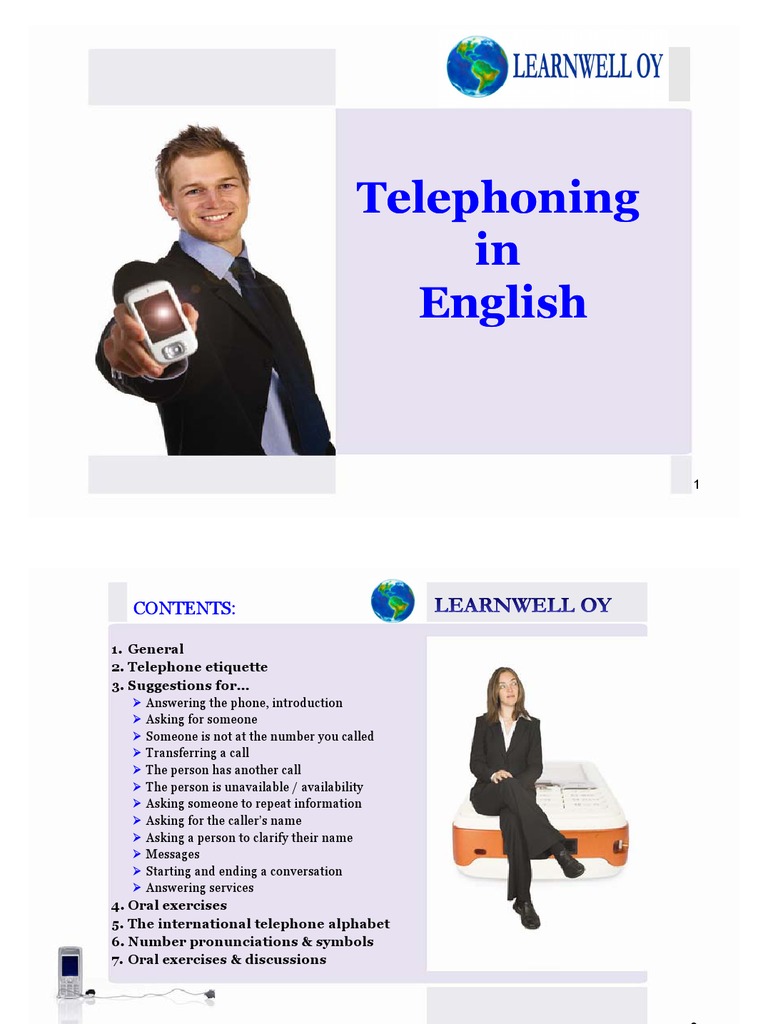 Telephoning in English | PDF