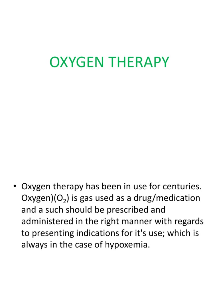 Oxygen Therapy PDF Respiratory Tract Preterm Birth