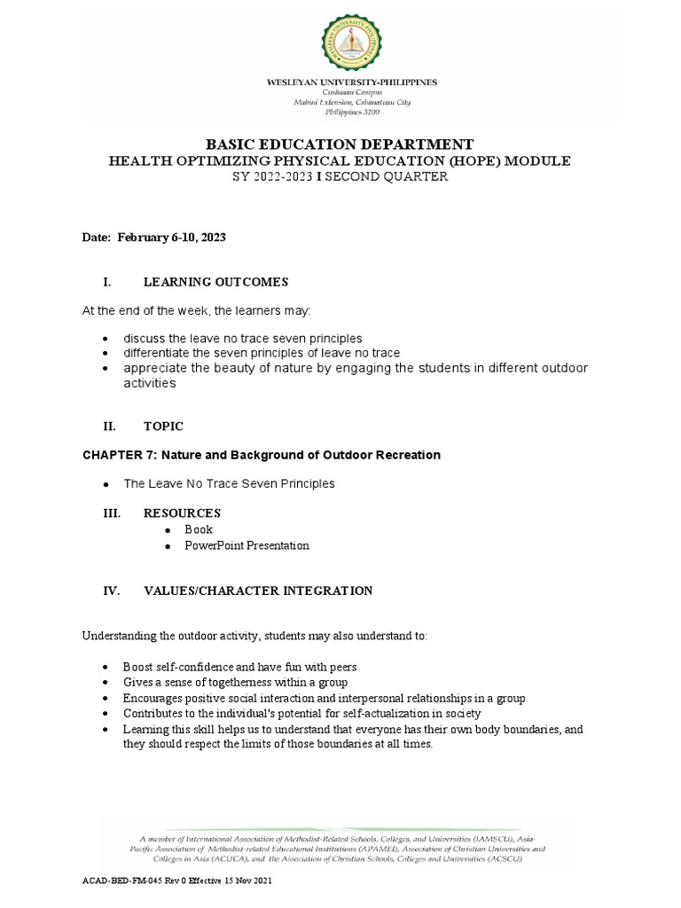 Module 2 Hope 4 | Descargar gratis PDF | Fires | Physical Fitness