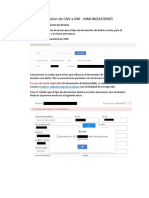 Inmunizaciones Actualización de CNV A DNI