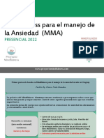Mindfulness para El Manejo de La Ansiedad (MMA) : Presencial 2022