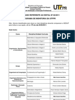 Resultado Edital 4-2011 - Monitoria Edital 4-2011!1!1