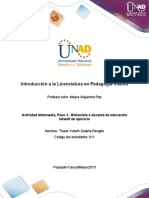 Entrevista a un docente de educación infantil en ejercicio - unidad 2