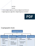 Digital Signature Outline and Cryptographic Goals