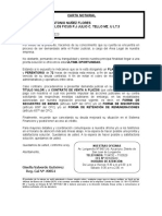 Carta de Requerimiento Cliente Judicial Moto Racing