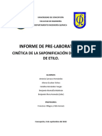 Informe de Pre-Laboratorio: Cinética de La Saponificación de Acetato de Etilo