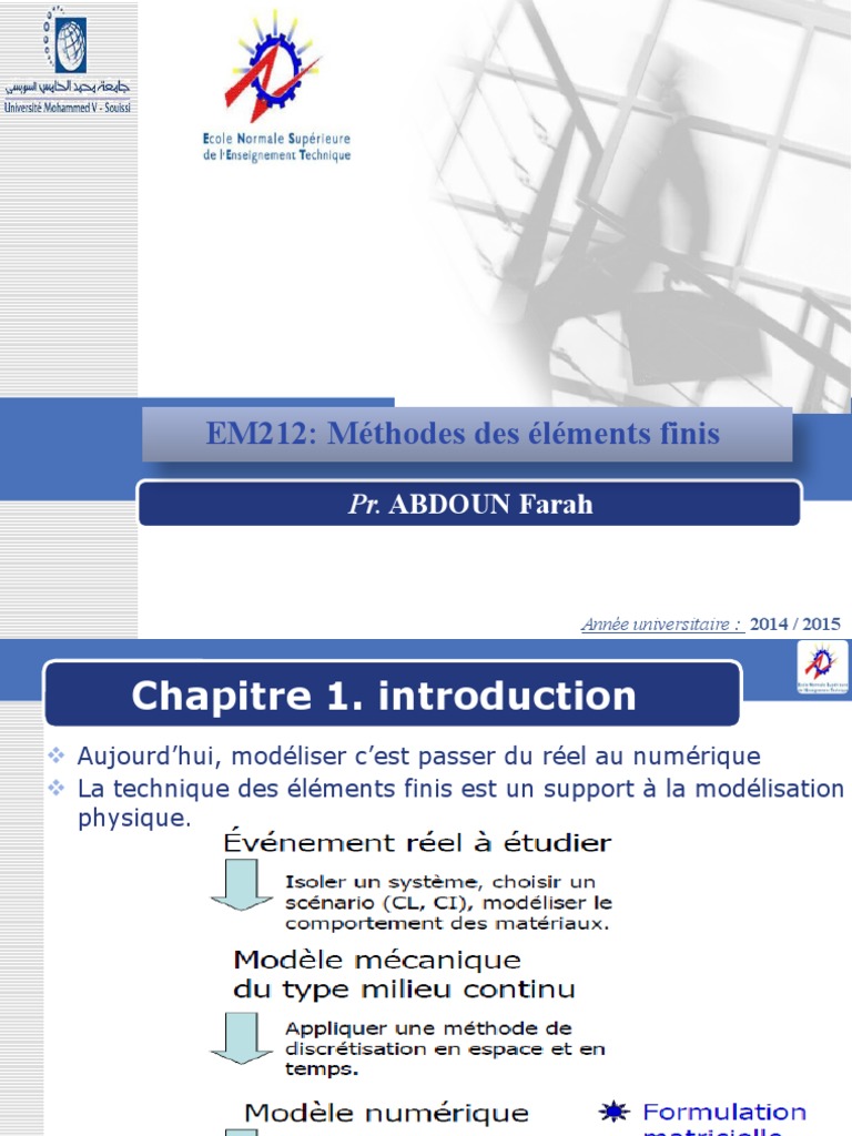 Introduction à la méthode des éléments finis | PDF | Méthode des ...