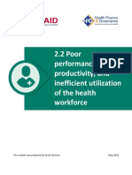 Poor Performance, Low Productivity, and Inefficient Utilization of The Health Workforce