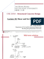 CSE 28363 - Structural Concrete Design: Lecture 10: Shear and Serviceability