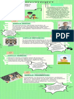 Infografía de Proceso Recortes de Papel Notas Verde