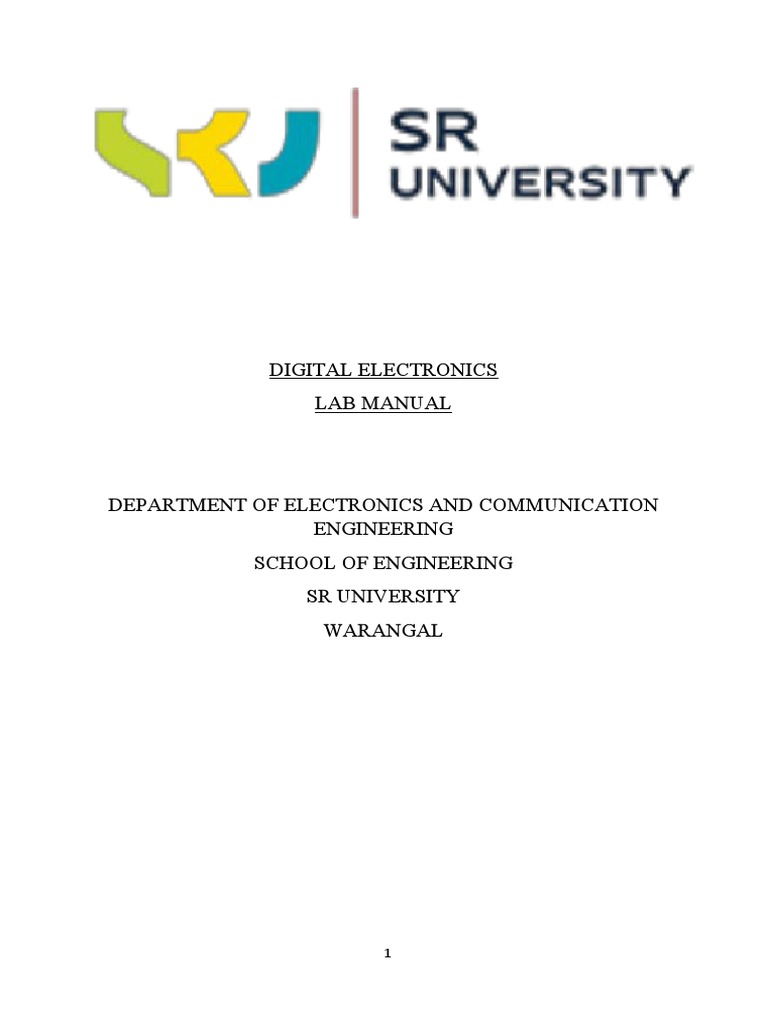 Digital Electronics Lab Manual PDF Logic Gate Digital Electronics
