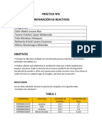 Práctica Nº6 Preparación de Reactivos: Integrantes