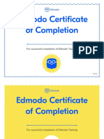 Edmodo Certificate of Completion