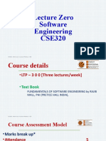Lecture Zero Software Engineering CSE320: CSE320:: Moht Arora: Assistant Professor: CSE