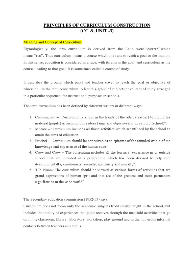 WHAT IS CURRICULUM IN EDUCATION PDF NOTES visual data 4