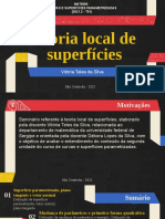Teoria Local de Superfícies: Vitória Teles Da Silva