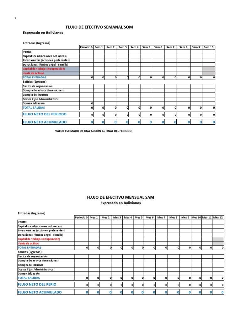 Flujo de Efectivo: Informe Mensual y Anual | PDF | Compartir (Finanzas ...