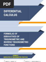 Diffcal Lecture Formulas of Derivatives of Trigonometric and Inverse Trigonometric Functions