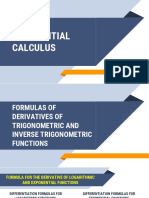 Diffcal Lecture Formulas of Derivatives of Log and Exp Functions and Hyperbolic and Inv Hyp Functions