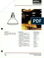 Philips PAR Infrared Heat Lamps Bulletin 2-87