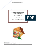 O Stradă Cu Sentimente, de Ana Blandiana: Proiect Didactic