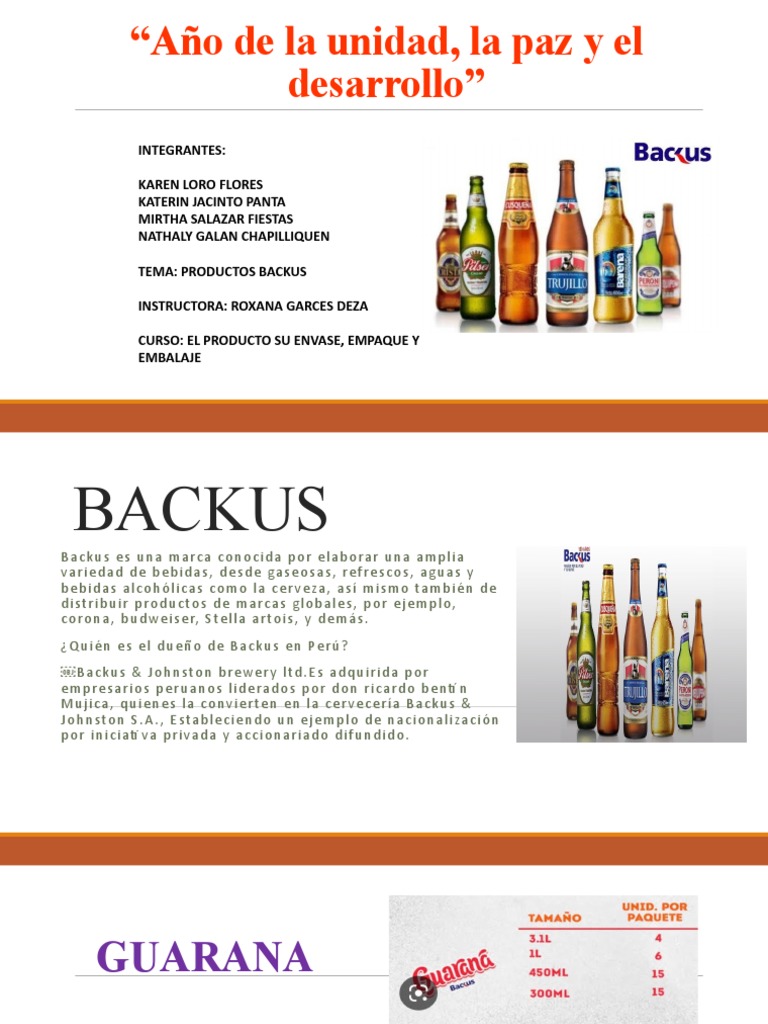 Catálogo de Productos Backus | PDF | Cerveza | Bebida