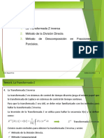 Tema 6. La Transformada Z: Prof. Raquel Frías Análisis de Señales 1