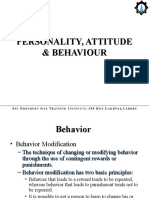 Personality, Attitude & Behaviour