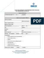 Formulário para Coleta de Secreção Nasofaríngea para Pesquisa de Coronavírus (Covid-19)
