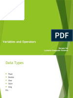 2-Variables and Operators