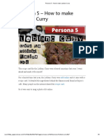 Persona 5 - How To Make Leblanc Curry
