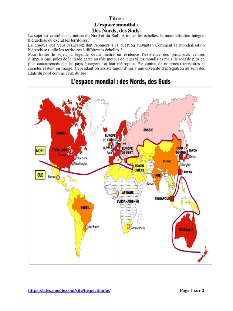 Mondialisation Nords Et Suds En Cartes PDF