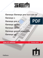 GEM Genesys Series Hard Drive Addendum Owners Manuale IT-1