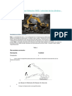 Sistema Excavadora Hidráulica 390D / Velocidad de Los Cilindros - Comprobar