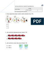 Prueba diagnóstica matemática 1° básico