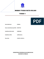 Buku Jawaban Tugas Mata Kuliah Tugas 1: Nama Mahasiswa: Khairizon