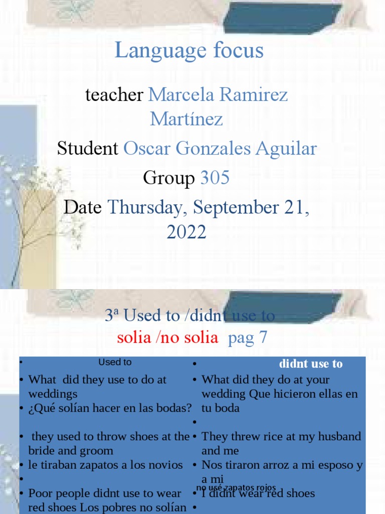 Language Focus | PDF | Language Arts & Discipline | Foreign Language ...
