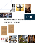 Negative Effects Positive Effects Activity 3: Paste It !