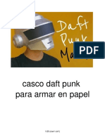 Casco Daft Punk para Armar en Papel Oreja Izquierda Oreja Derecha de La Pægina 4 A La 5 de La Pægina 7 A La 8