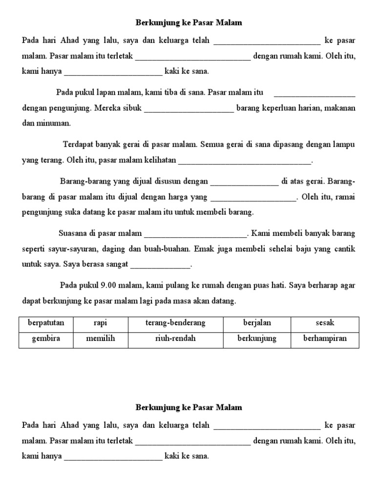 Berkunjung Ke Pasar Malam Pdf